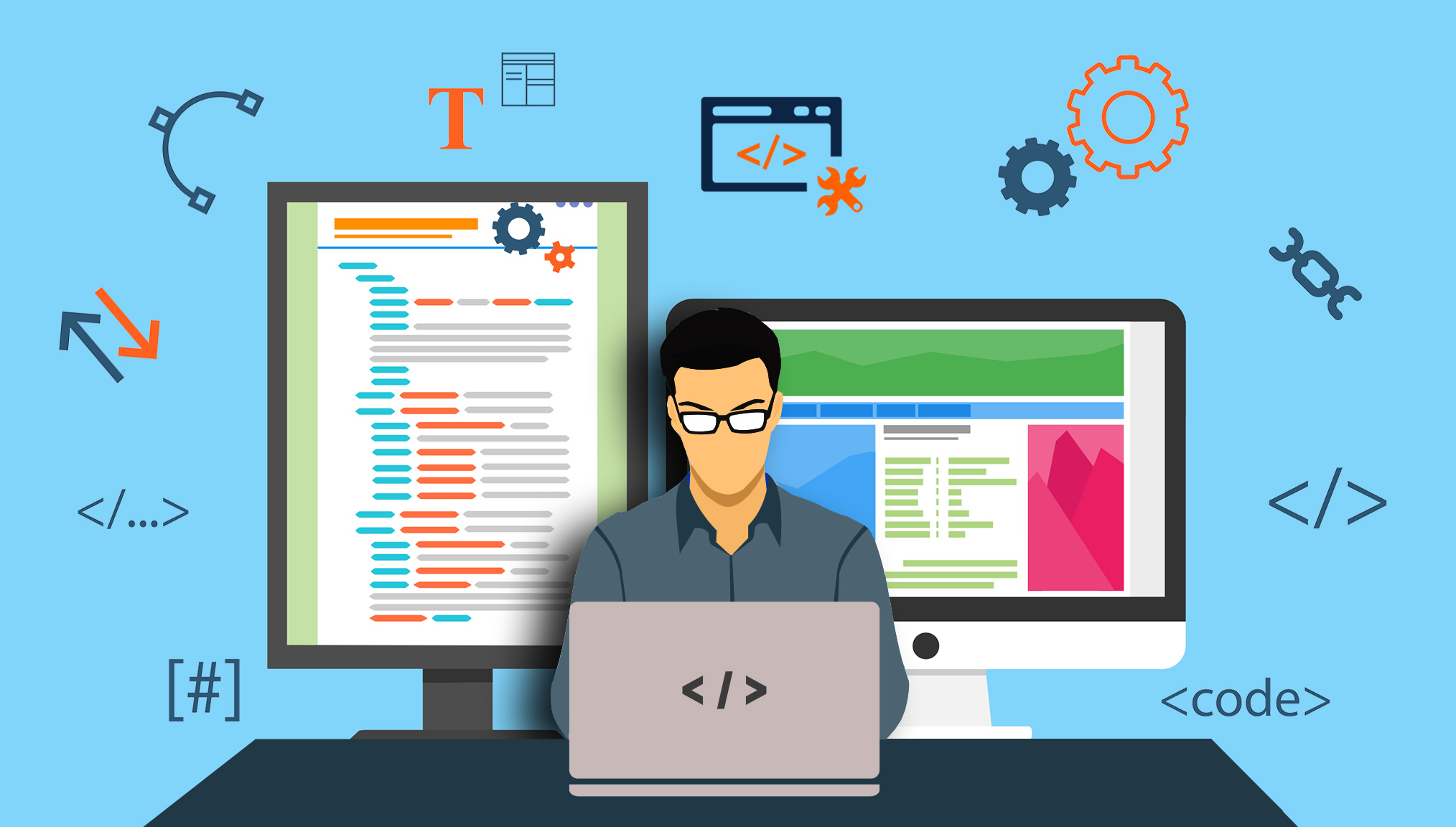 What are the top three industries that employ web developers
